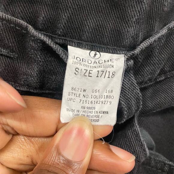 Jordache Women's Vintage Black Denim Tapered Jeans Size 17/18 Retro 1970s - Picture 4 of 9